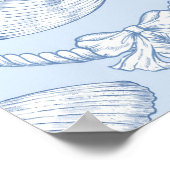 Preppy Couquette Kust Baby Shower Welkom Poster (Hoek)