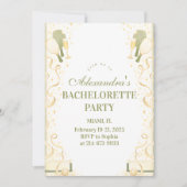 Preppy Courtside Pickleball Bachelorette Feest Kaart (Voorkant)