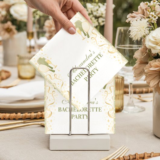 Preppy Courtside Pickleball Bachelorette Feest Servet
