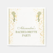 Preppy Courtside Pickleball Bachelorette Feest Servet (Voorkant)