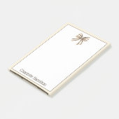 Preppy Crème en Zwarte Streep Boog Post-it® Notes (Schuin)