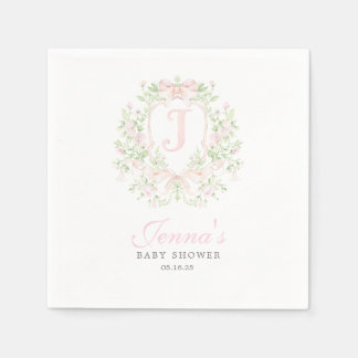 Preppy Crest Baby Shower Uitnodiging Servet