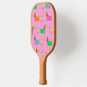 Preppy Dachshunds op Polka Dots Pickleball Paddle (Links)