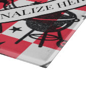 Preppy Dad Grilling Pattern – BBQ Doodles (Check) Snijplank (Hoek)