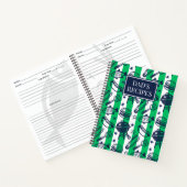Preppy Dad Grilling Pattern – BBQ Doodles (Stripe) Notitieboek (Binnen)