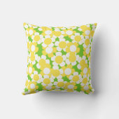 Preppy Daisy Bloom – Geel & Limoen Monogram Kussen (Achterkant)