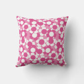 Preppy Daisy Bloom – Heet Roze & Roze Monogram Kussen (Achterkant)