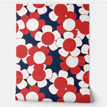 Preppy Daisy Overal Bloem - Rood Wit & Marineblauw