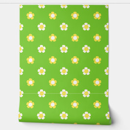 Preppy Daisy Strooiveld – Geel & Limoen Behang