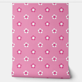 Preppy Daisy Strooiveld - Heet Roze & Roze Behang