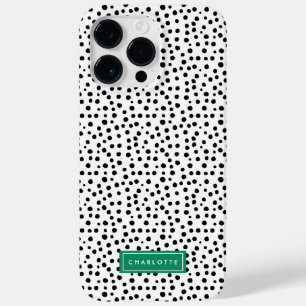 Preppy Dalmatian Stippen print gepersonaliseerd Case-Mate iPhone 14 Pro Max Hoesje