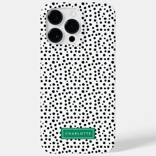 Preppy Dalmatian Stippen print gepersonaliseerd Case-Mate iPhone Case (Achterkant)