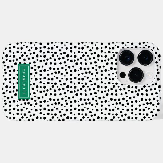 Preppy Dalmatian Stippen print gepersonaliseerd Case-Mate iPhone Case (Achterkant (horizontaal))