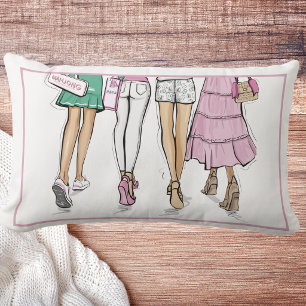 Preppy Dames Die Modieus Mahjong Spelen Mahjong Ku Kussen