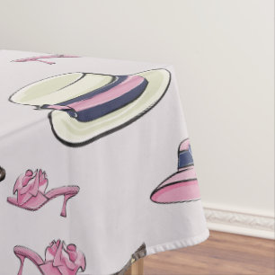 Preppy Derby-hoed en schoen / Derby-feest roze  Tafelkleed
