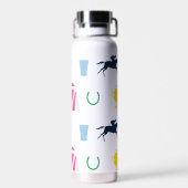 Preppy Derby Party Iconen Waterfles (Achterkant)