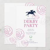 Preppy Derby Party Kaart (Voorkant / Achterkant)