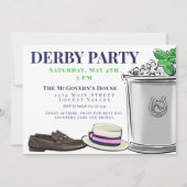 Preppy Derby Party Mode Mint Julep Kaart (Voorkant)