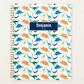 Preppy Dinosaur Boy Personalized School Calendar Planner (Voorkant)