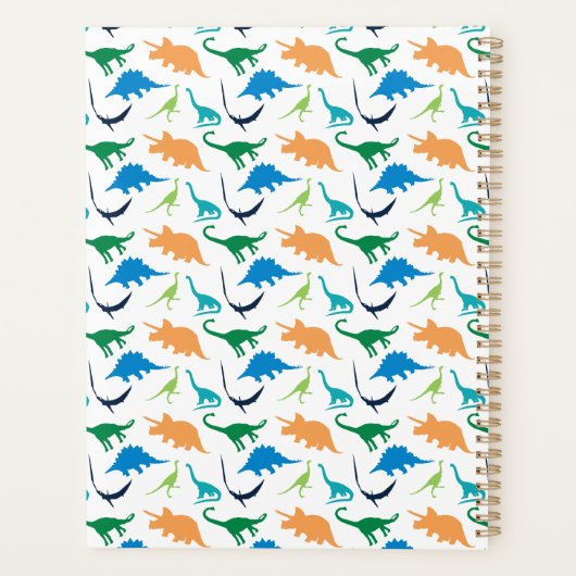 Preppy Dinosaur Boy Personalized School Calendar Planner (Achterkant)