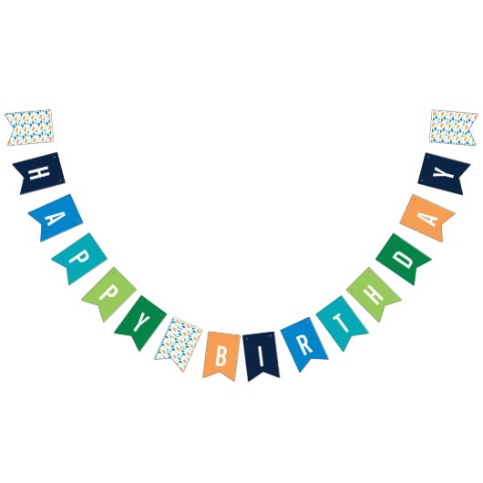 Preppy Dinosaur Silhouette Birthday Banner (Alle)