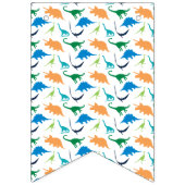 Preppy Dinosaur Silhouette Birthday Banner (Eerste vlag)