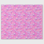 Preppy Disco Ball Wrapping Paper Cadeaupapier (Vlak)