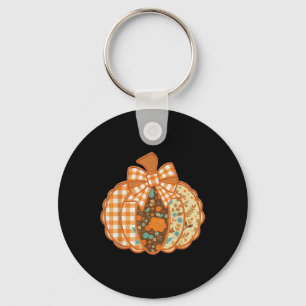 Preppy Ditsy Bloemenpompoen Shirt Geruit Trendy Sleutelhanger
