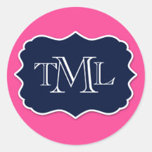 Preppy drie Initiaal Monogram en Lijst