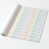 Preppy Easter Bunny Gingham Pastel Cadeaupapier (Uitgerold)