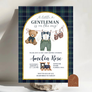 Preppy een kleine heer Baby Shower Uitnodiging