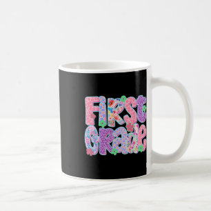Preppy eerste klas terug naar school leraren meisj koffiemok