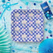 Preppy eerste verjaardag Chinoiserie Ruffle Cake B Papieren Bordje (Feest)