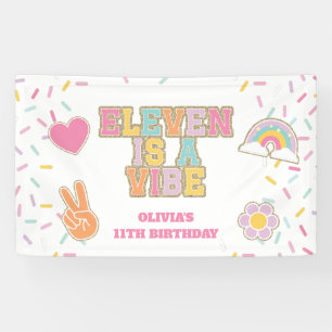 Preppy Eleven is een vibe 11e verjaardag Spandoek