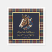 Preppy Equestrian Foal Floral Baby shower Servet (Voorkant)