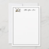 Preppy Equestrian Horse Jumping Horn Note Card Col Notitiekaartje (Voorkant)