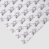 Preppy Equestrian Horse Jumping Through Horn Hunt Tissuepapier (Detail)