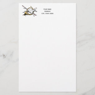 Preppy Equestrian Horse springt door de kleur van Briefpapier