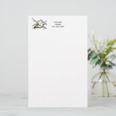 Preppy Equestrian Horse springt door de kleur van  Briefpapier (Staand voorkant)