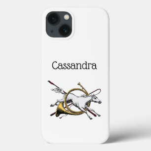 Preppy Equestrian Horse springt door de kleur van  iPhone 13 Hoesje