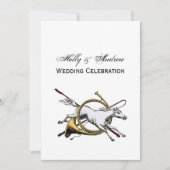 Preppy Equestrian Horse springt door de kleur van  Kaart (Voorkant)