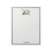 Preppy Equestrian Horse springt door de kleur van  Notitieblok (Linkerzijde)