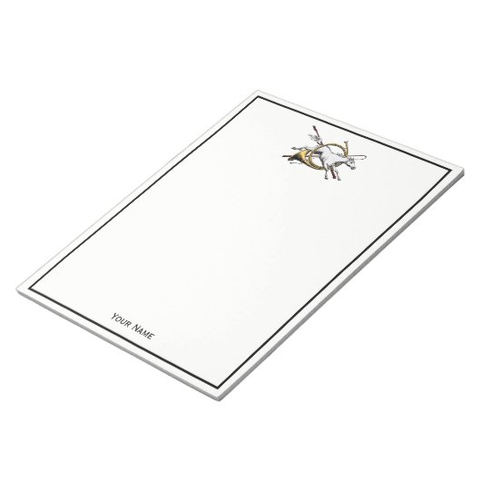 Preppy Equestrian Horse springt door de kleur van  Notitieblok (Schuin)