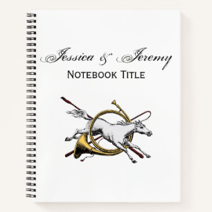 Preppy Equestrian Paard Springen Door Hoorn Kleur Notitieboek