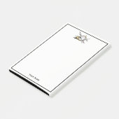 Preppy Equestrian Paard Springend Door Hoorn Kleur Post-it® Notes (Schuin)