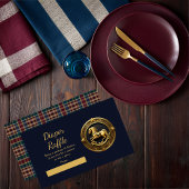 Preppy Equestrian Rocking Horse Blauwe Luier Raffl Informatiekaartje