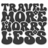 Preppy esthetisch reiscitaat sticker (Voorkant)