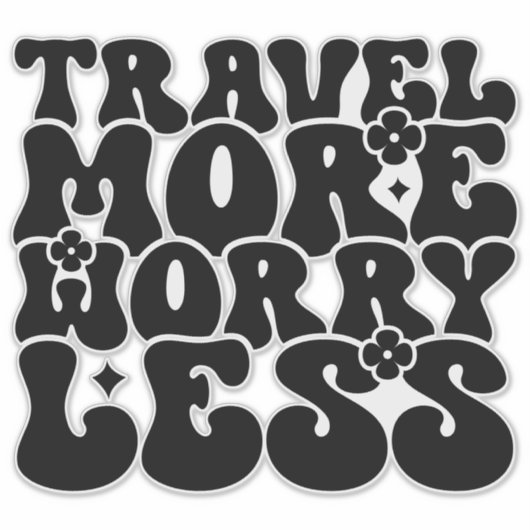 Preppy esthetisch reiscitaat sticker (Voorkant)