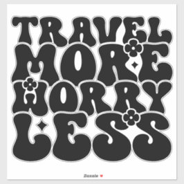 Preppy esthetisch reiscitaat sticker