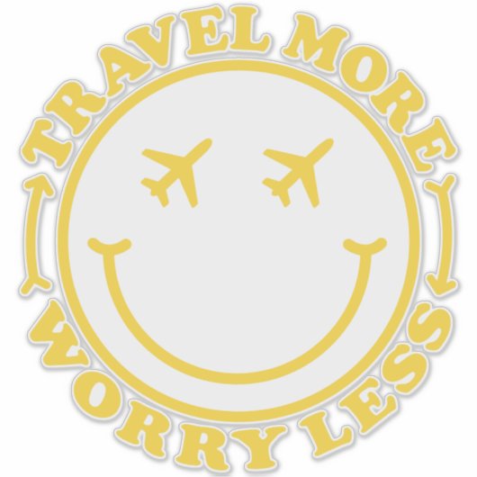 Preppy esthetisch reiscitaat sticker (Voorkant)